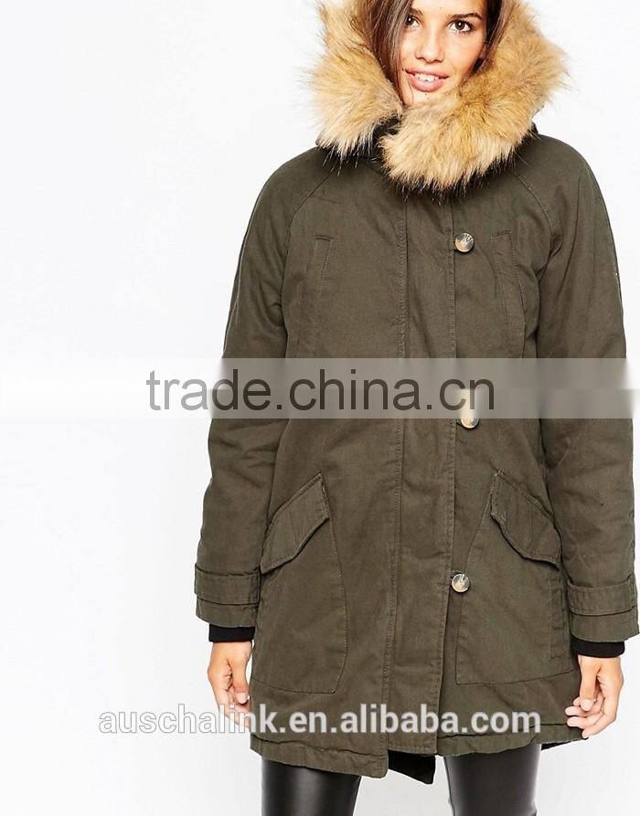 OEM service women cheap winter keep warm parka coats