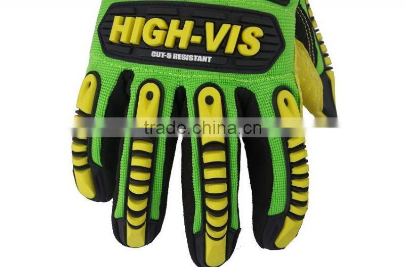 EN388 4543 cut resistant work gloves, Oilfield & Gas Work Gloves