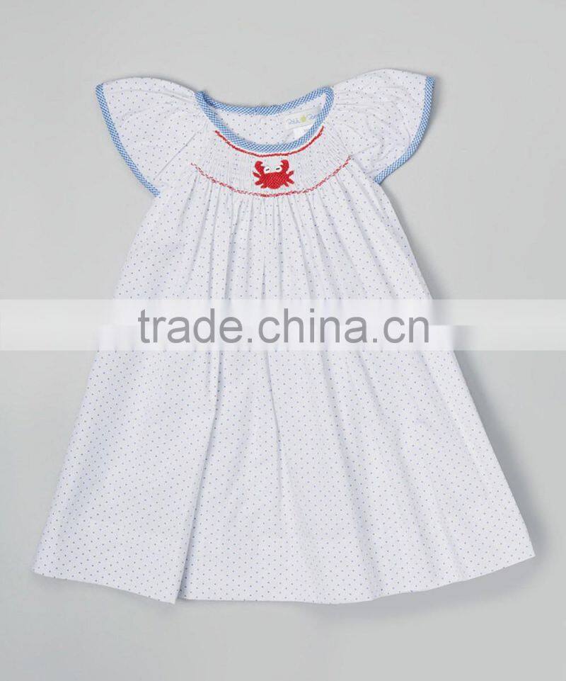 smocked boutique children clothing wholesale spring summer girls dress short pants clothes sets