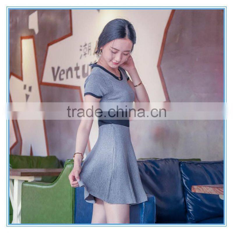 Modern Knit Halter Dress Hollow Out Back Sexy Mature New Ladies Dress