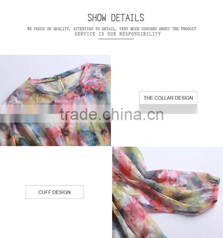 Hot sale summer new applique printed tops