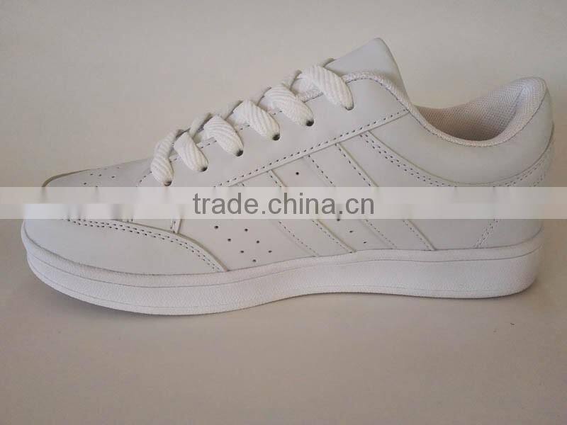 Cheaper china shoe factory price PU leather casual shoes for women