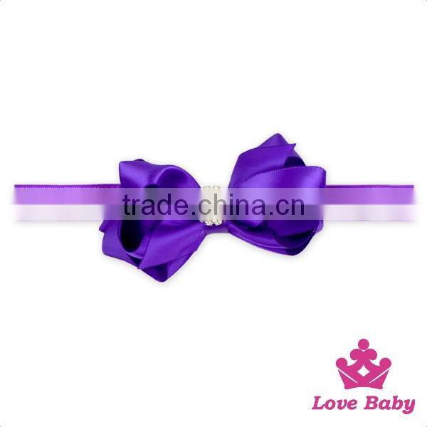 FDK268 Lovebaby Wholesale Sequin Bowknot Adjustable Elastic Baby Girls Butterfly Headband Latest Designs