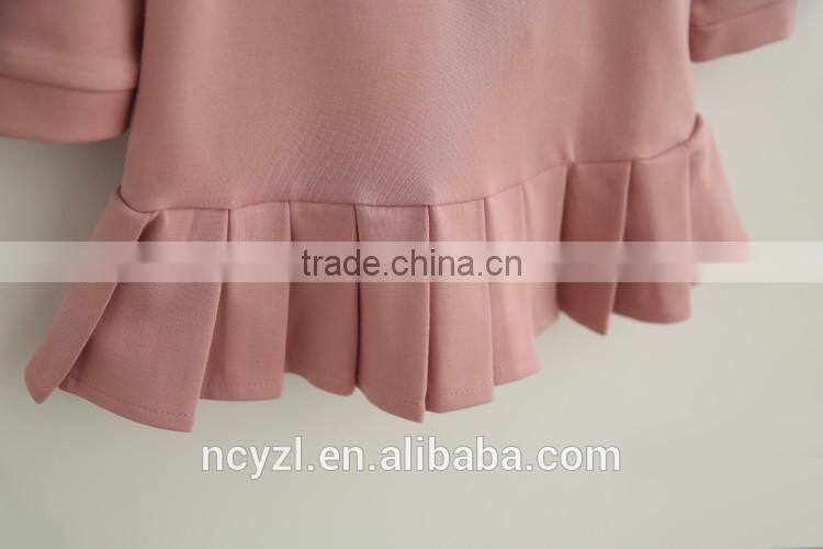 custom wholesale cute baby girl navy style children/baby long sleeve half dress