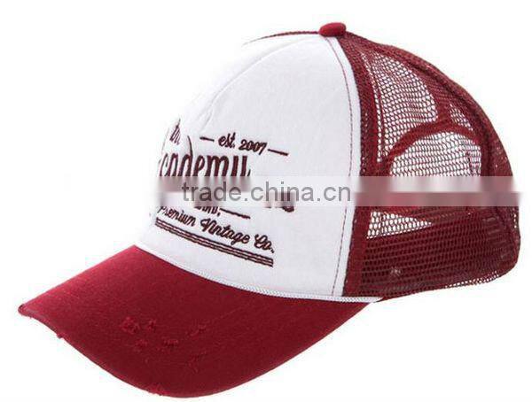 5 panel custom mesh trucker caps embroidery logo