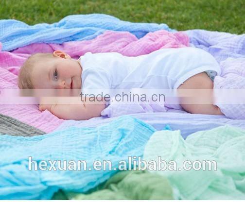 OEM factory or stocked designs 100% Cotton Baby Muslin Wrap swaddle Blanket Baby muslin swaddle