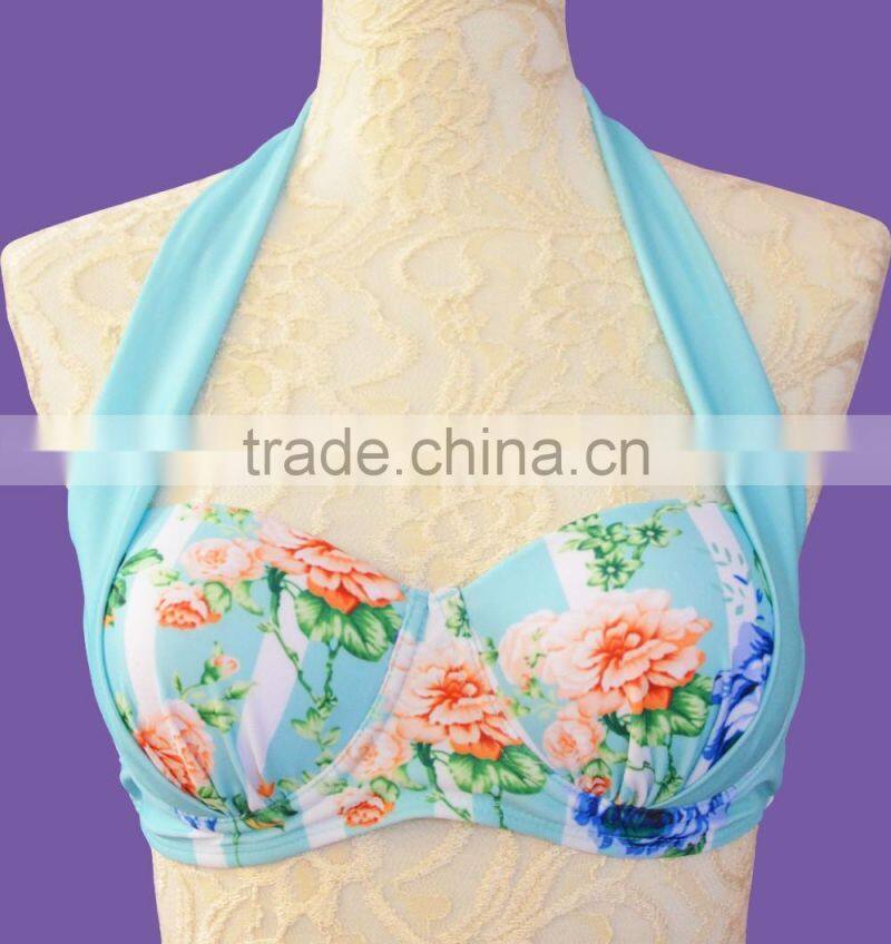 Fashion sexy bikini swimsuit female waist Floral Bikini explosion models