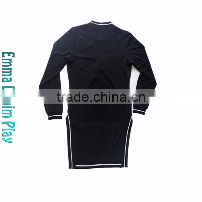 Customized Two Tone Trimming Longline Urban Bomber Jackets for Ladies