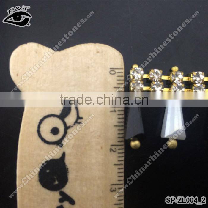 New design A grade glass rhinestone cup chain for decorations