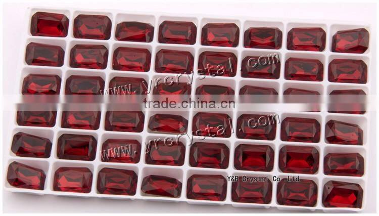 4627 Octagon Crystal 10*14mm Siam Color Stones Beads Rhinestone Decoration