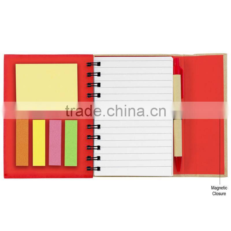 900grams kraft cover spiral winding notebook 70grams 60sheets 15*12cm with paper pen with magnetic closure