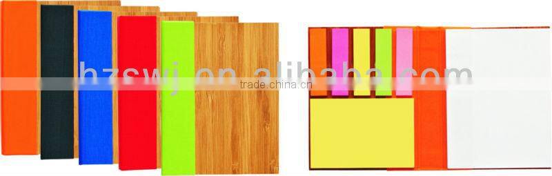 Colorful wooden cover notebook 70grams 50sheets 10.5*8cm with colorful notepad