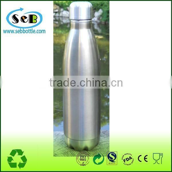 Double wall insulated cola shaped stainless steel vacuum flask,sport outdoor water bottle