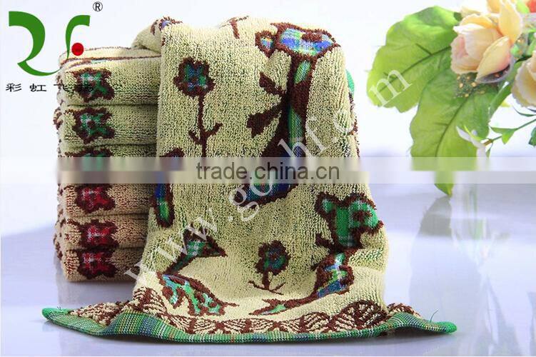 Good quality 100% cotton yarn dyed jarquard baby hand towel