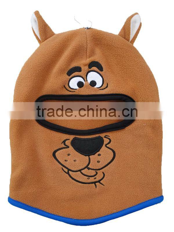 cartoon mask polar fleece face beanie hat