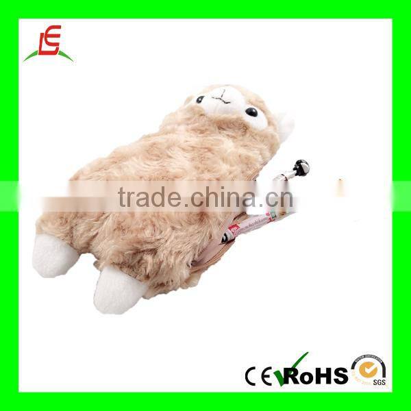LE H004 adorable alpacas pencil case plush toy pen bag