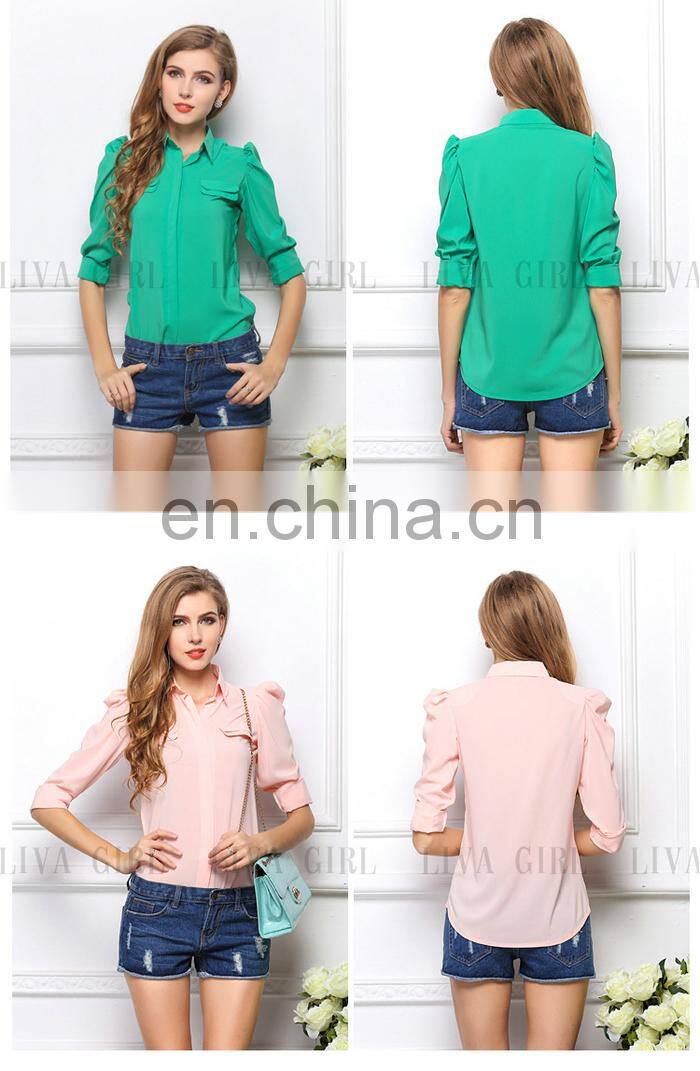 2015 new model neck blouses,fashion trending blouses,trending blouses