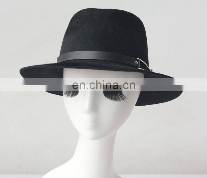 Ladies Formal Fashion Spring Wool Fedora Hat