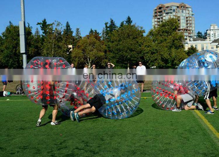 Fashionable adult football soccer toys inflatable soccer bubble ball man suits