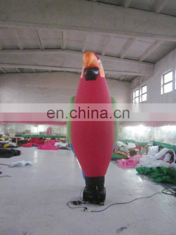 new design advertising/decoration inflatable desktop air dancer of parrot