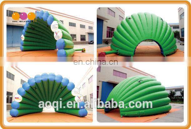 2015 different design shell shaped advertising inflatable tent for show