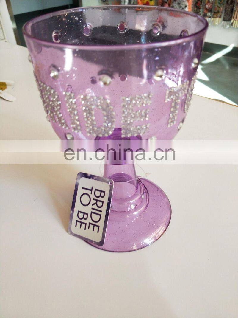 Bachelorette party decoration plastic goblet and hen party decoration cups