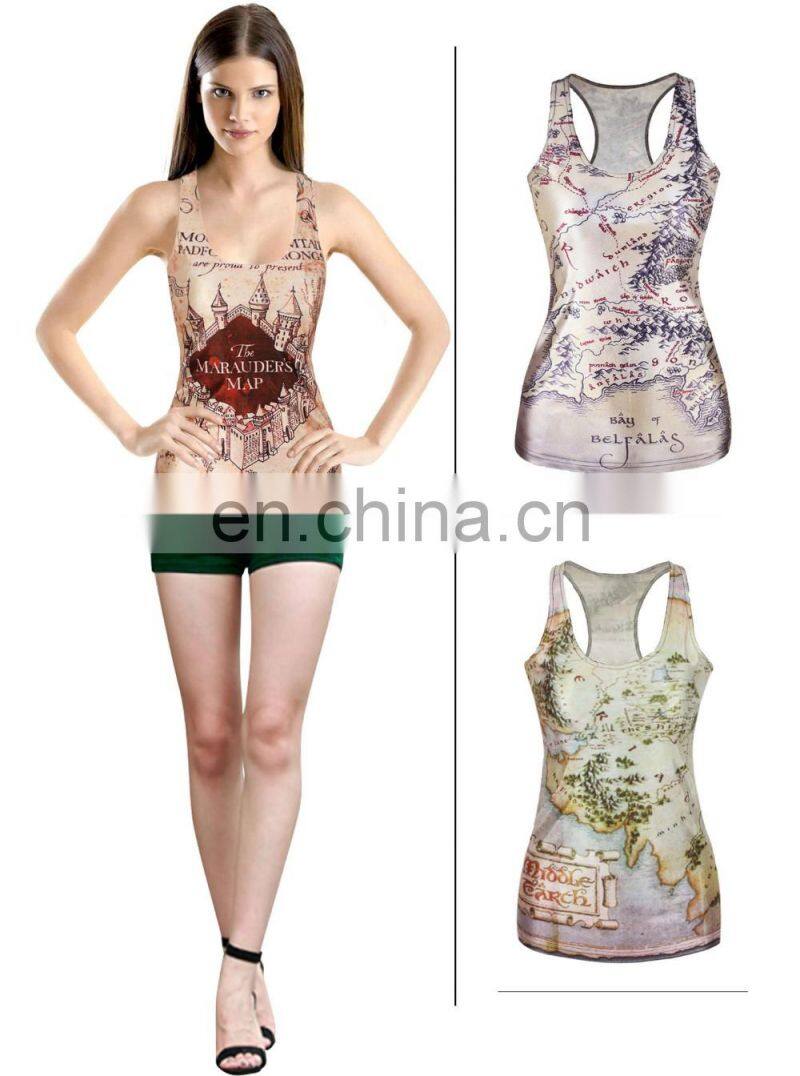 Cheap Wholesale Plain Colorful Women Racer Back Tank Top