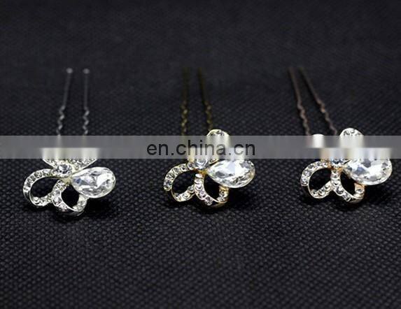 Wedding Headpiece Rhinestone U shaped Hair Pins
