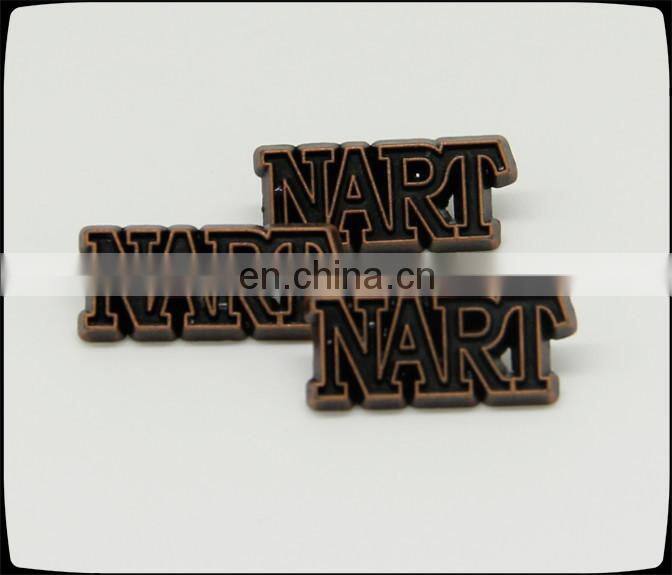 Fashional decorative metal plate with enamel handbag logo metal plate