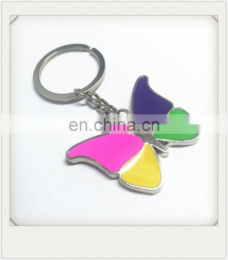 Key Chain Butterfly Color Enamel Custom Shape Keyholder