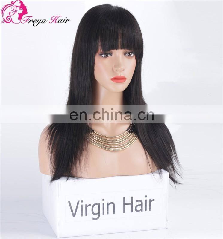 2017 hot sale Freya hair brazilian remy hair high density straight 10-26 inch 360 lace wig