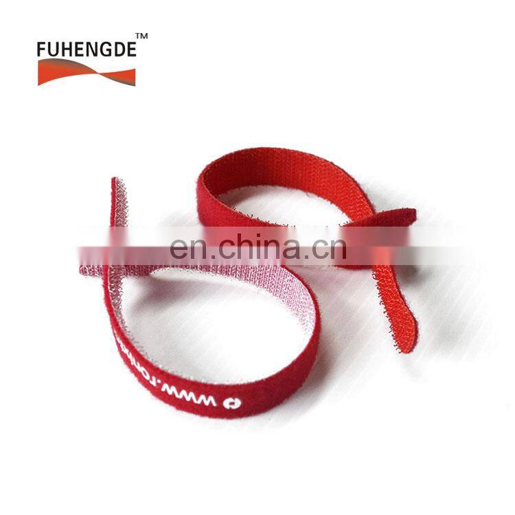 hook and loop custom self grip cable tie wrap