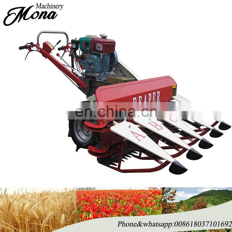 Diesel engine hand walking tractor wheat and rice harvester/reaper binder