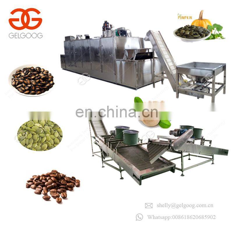 Automatic Roasted Hazelnut Melon Seeds Spice Malt Roaster Machine Production Line Cacao Bean Roasting Line