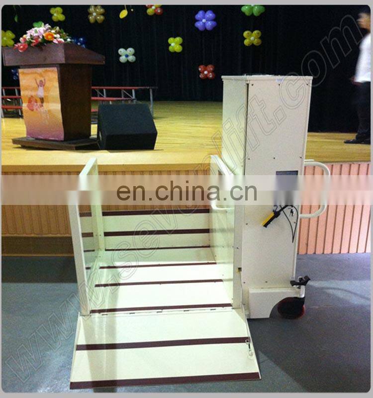 7LSJW Shandong SevenLift 250 kg outdoor power hydraulic wheel chair incline lift platform on stairs for van