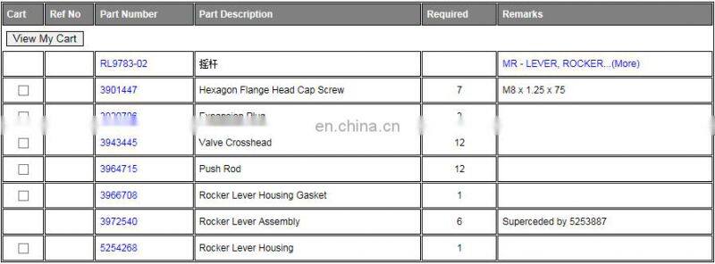 High Quality tractor diesel engine parts Valve Crosshead 3943445