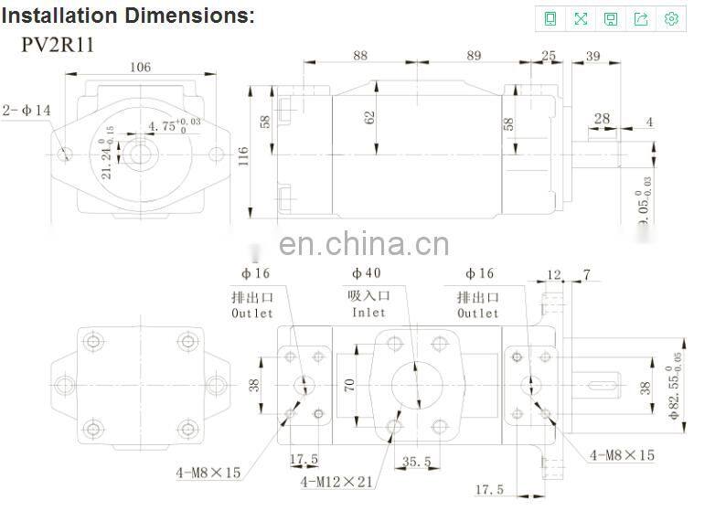 PV2R series Vane Pump for sale