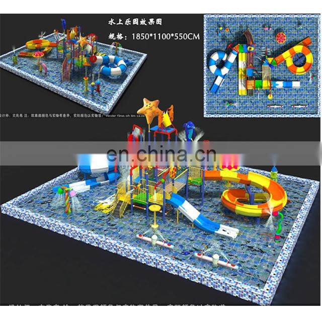 Cool! Customized kids Water Aqua Park Equipment slide sets