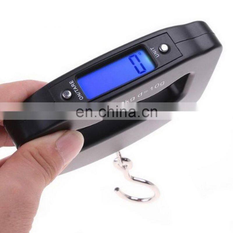 50kg/10g Portable LCD Digital Hanging Luggage Weight Electronic Hook Scale