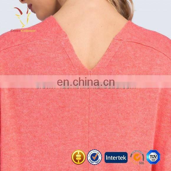 Women Mongolian Cashmere Vneck Sweater Woman