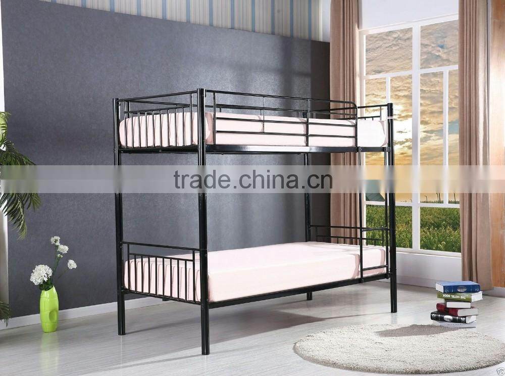 2 Person 2x 3FT Single Size Black Silver Metal Bunk Bed Frame