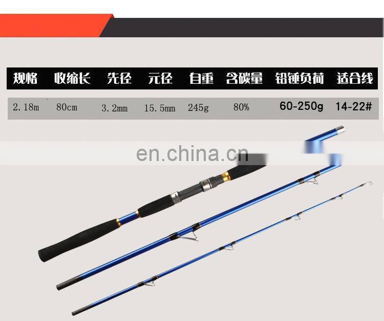 2.1m Lure Weight 60-250g Sea Boat Jigging Trout Spinning Rod Fast Action Carbon Fishing rod Perch Saltwater