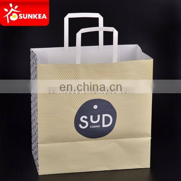 Cost production cheap white kraft custom paper bag