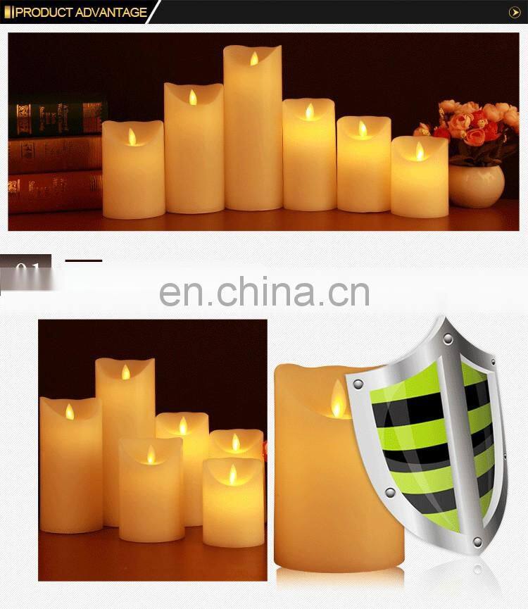 CE ROHS On/off Switch Flameless Home Decoration Parties Pillar Scented Candl LED Candle Set