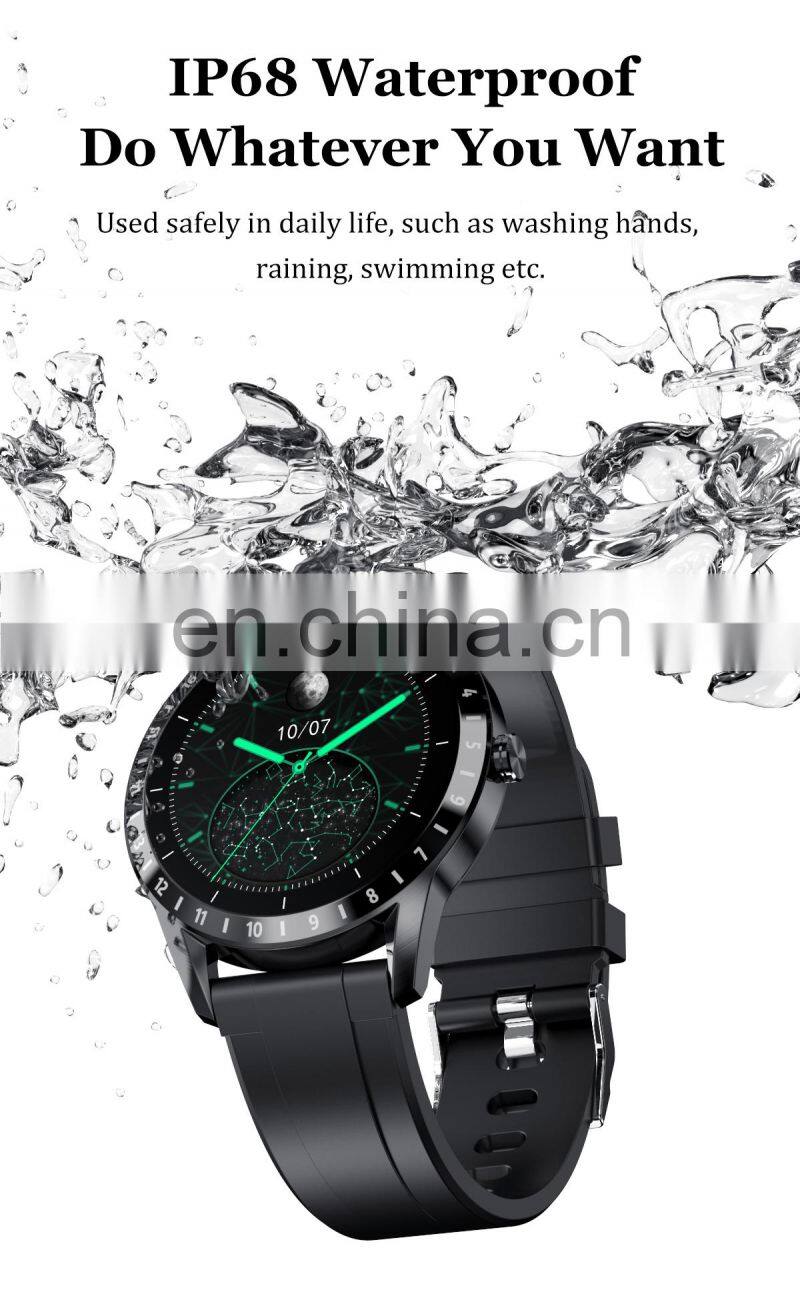 LA10 Mens Womens Fashion Smartwatch Blood Oxygen Heart Rate IP68 Waterproof Smart Watch Round Shape