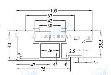 05427 Aluminum Alloy Truck Floor / Refrigerated truck body flooring / Aluminum T track flooring for truck body flooring
