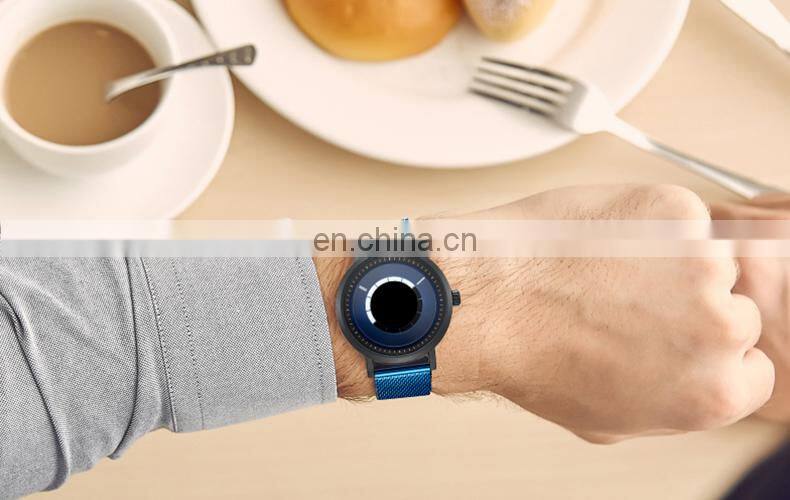SINOBI Unique Design Rotating Dial Watches S9800G Men Creative Wrist Watch Sliver Gentleman Business Handwatch