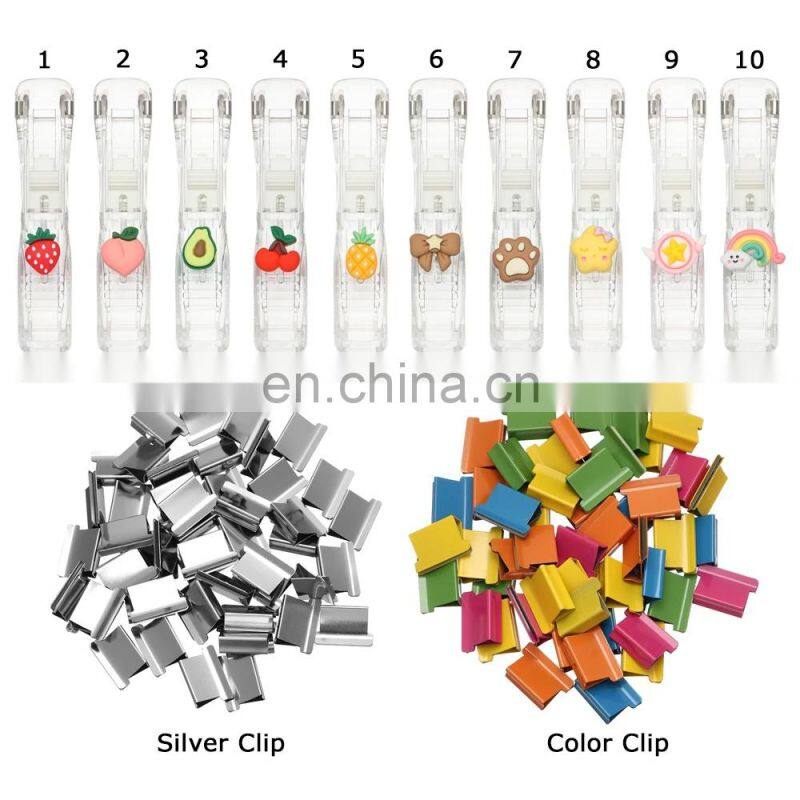 New Push Clip Stapler Staple Remover Binder Push Clamp Tape Dispenser Paper Clips Office Supplies Set Desktop Supplies