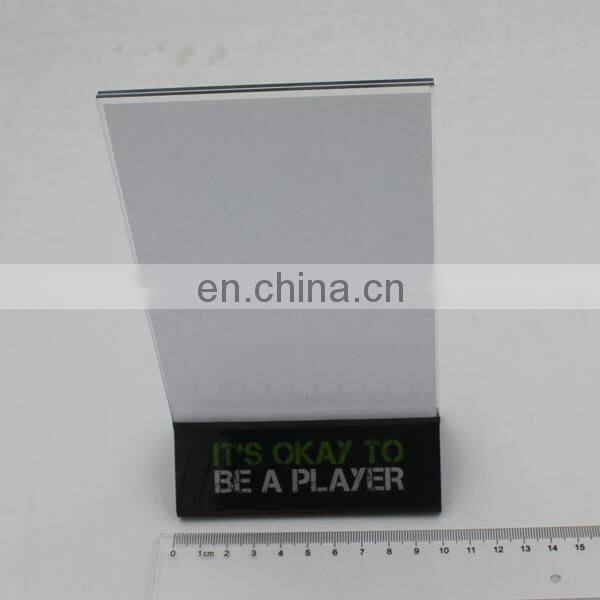 Custom Restaurant Plastic Acrylic Table Stand Menu Holder