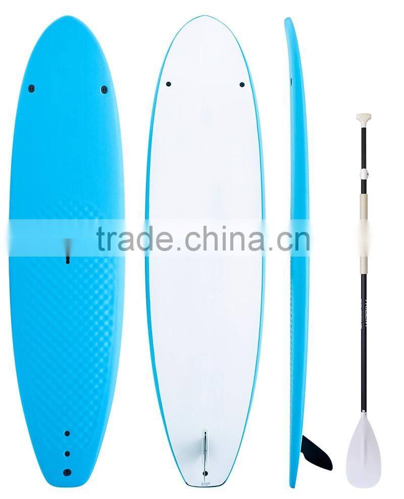 2016Customized cheap fiberglass painting Soft top surfboard